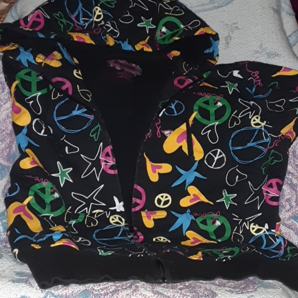 🌻5/$10 Black Short Sleeve Zip Jacket